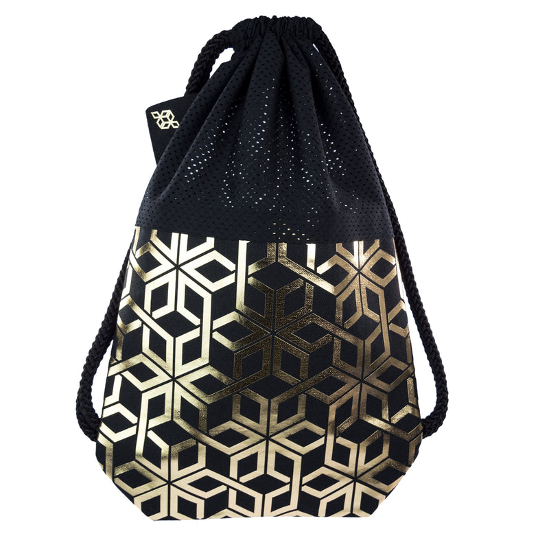 Black Attack Gold Star Gold fashion backpack handmade