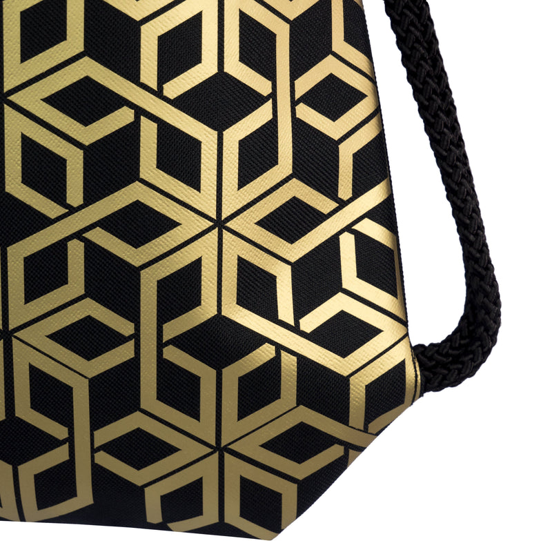 Black Attack Star Gold fashion backpack handmade